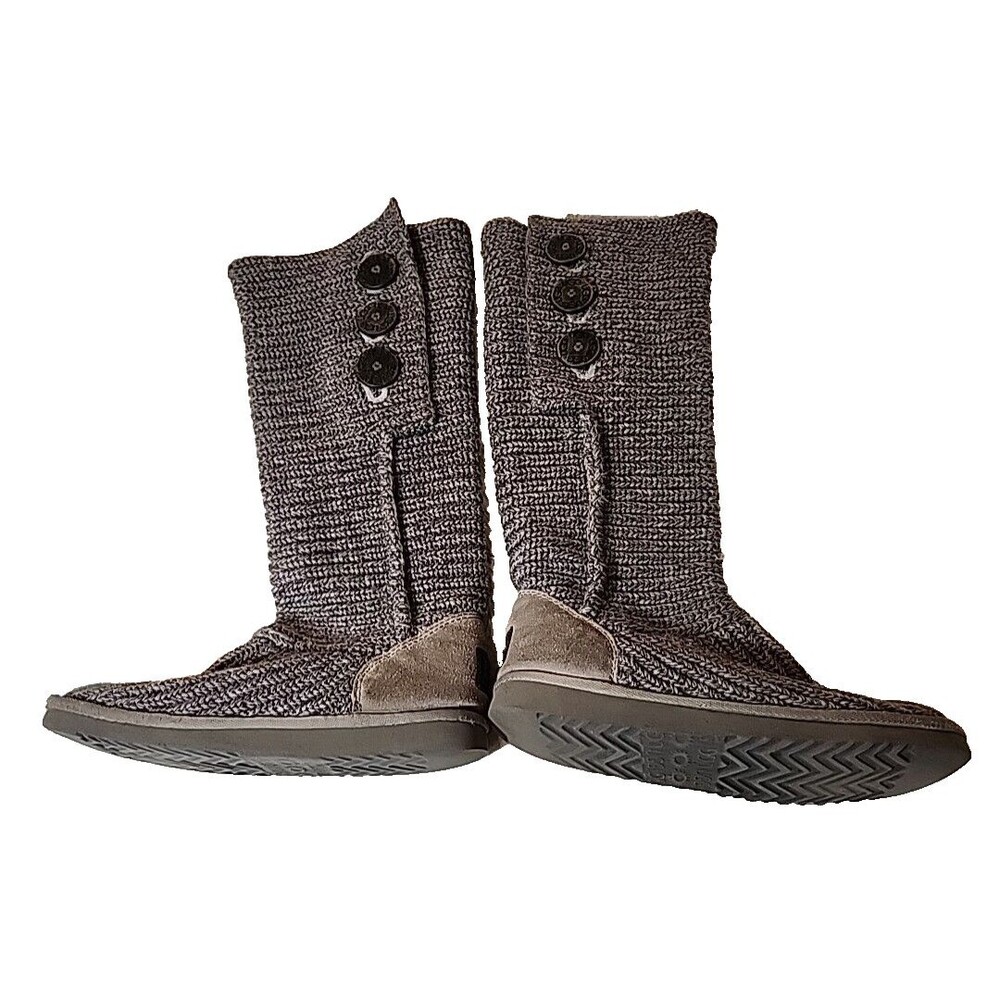 UGG Women's Knit Button Boots Grey Size‎ 7
